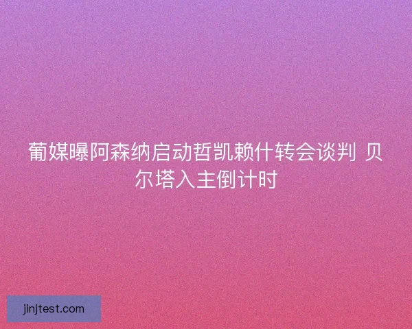 葡媒曝阿森纳启动哲凯赖什转会谈判 贝尔塔入主倒计时
